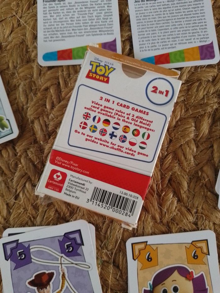 jeu de carte toys story 2 en 1 - mistigris ou mémoire - photo numéro 6