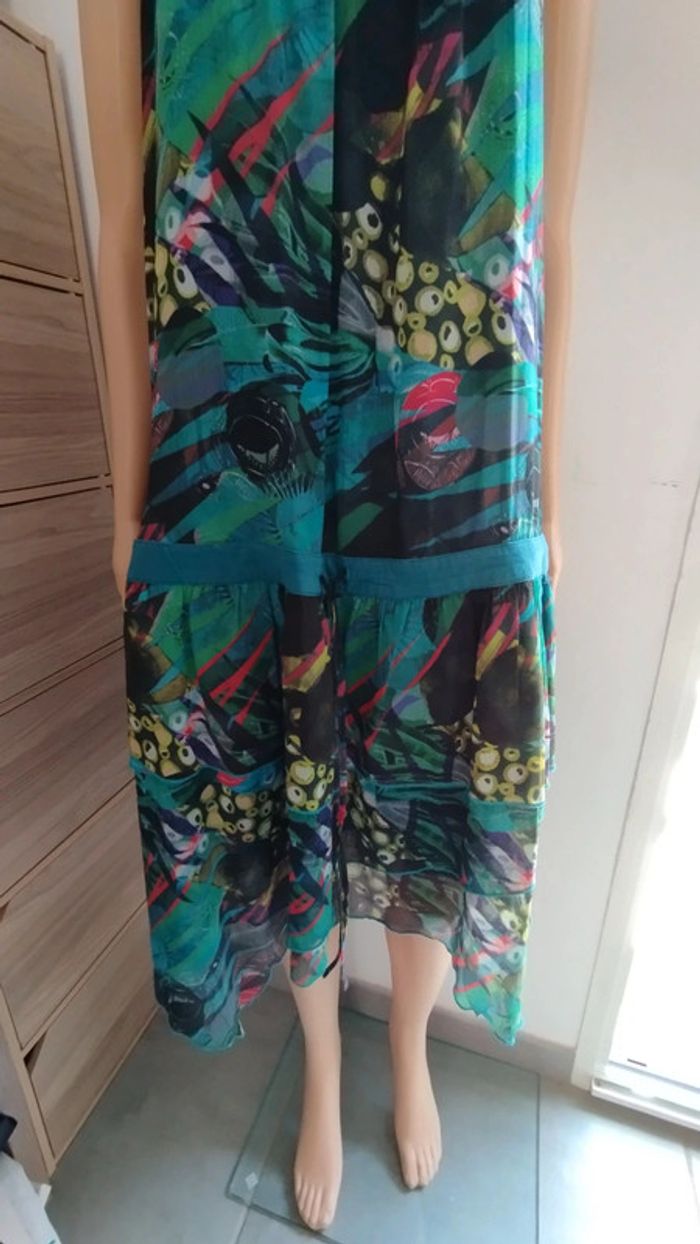 Robe verte avec motifs ixoo taille 46 femme - photo numéro 7