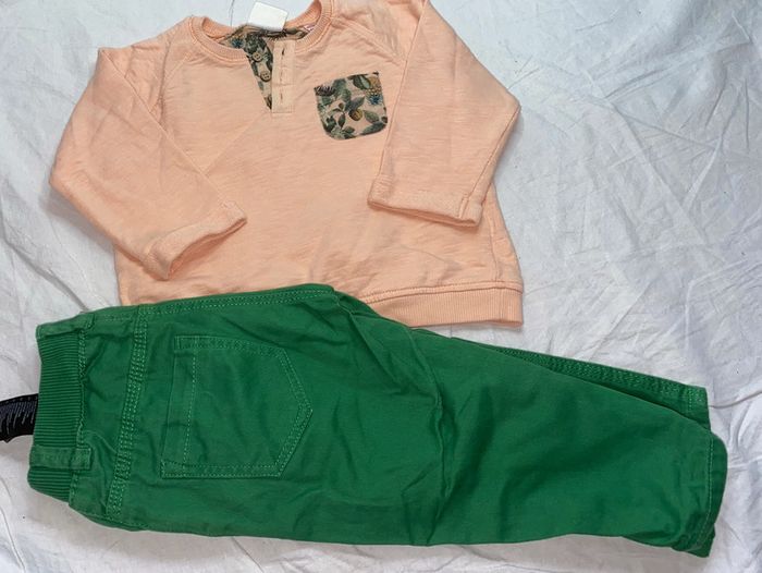 lot sweat Zara + pantalon H&M 12 mois - photo numéro 1
