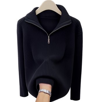 Pull quart de zip noir 