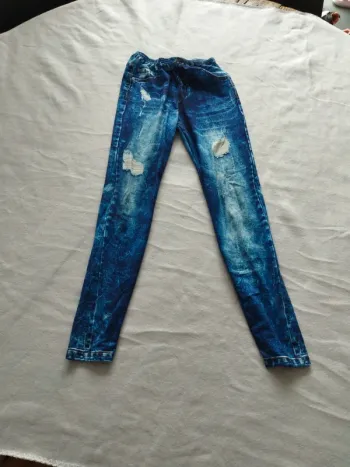 Legging faux jean