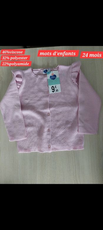 Veste rose fille 24 mois