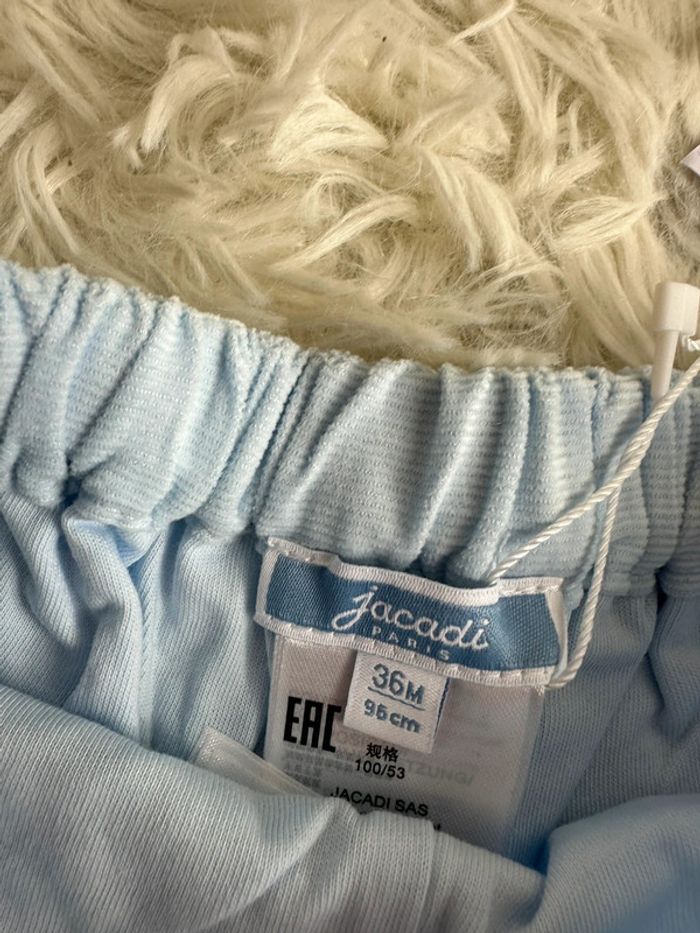 Short bleu ciel en velours Jacadi taille 36 mois - photo numéro 3