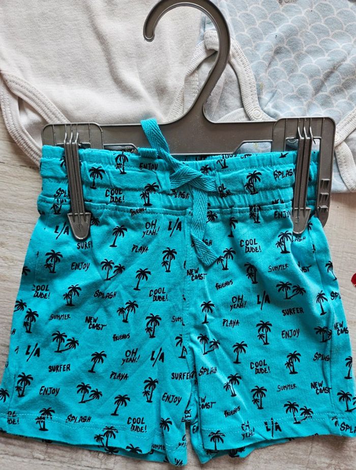 Lot bodys et short 6 mois - photo numéro 2