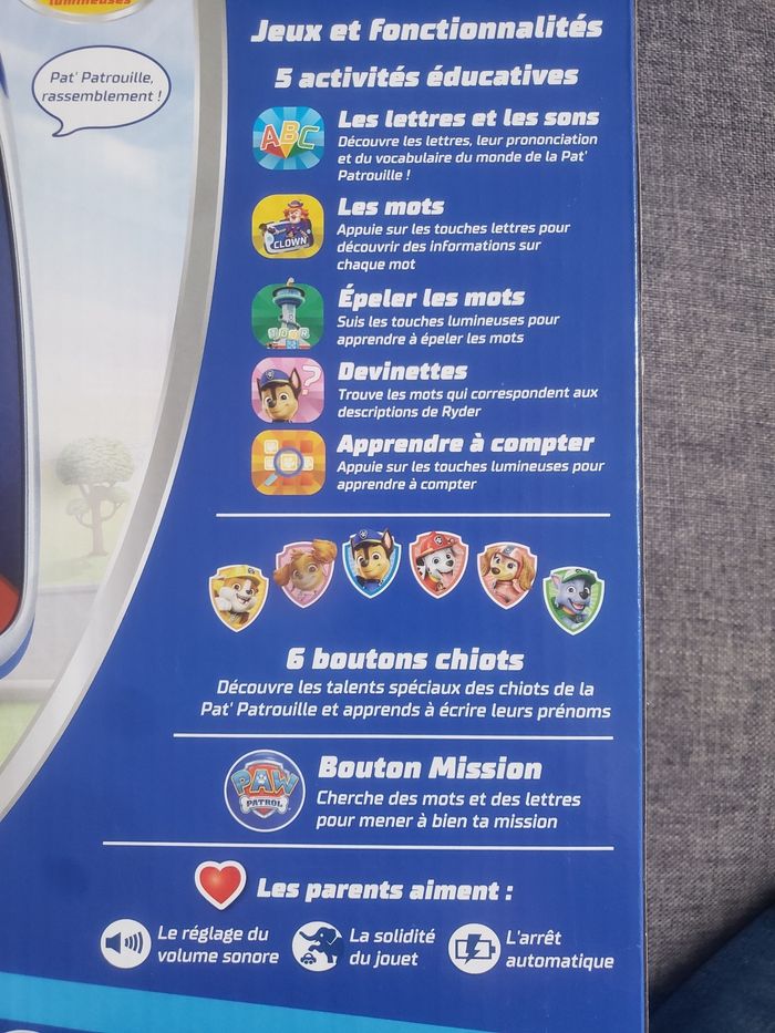 Ma Lumi-tablette éducative Pat Patrouille neuve - photo numéro 2
