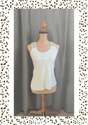 🌿 Débardeur H&M femme taille S - détails en dentelle - très bon état 🌿