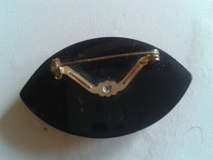 Broche scintillante sur fond noir - photo numéro 2
