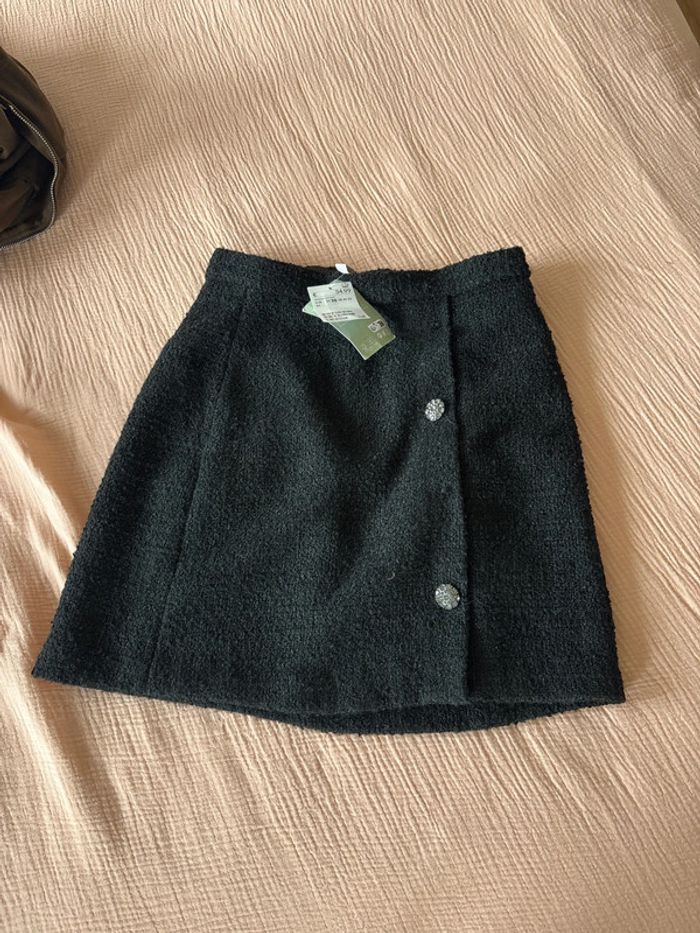 Jupe H&M en tweed noire T36