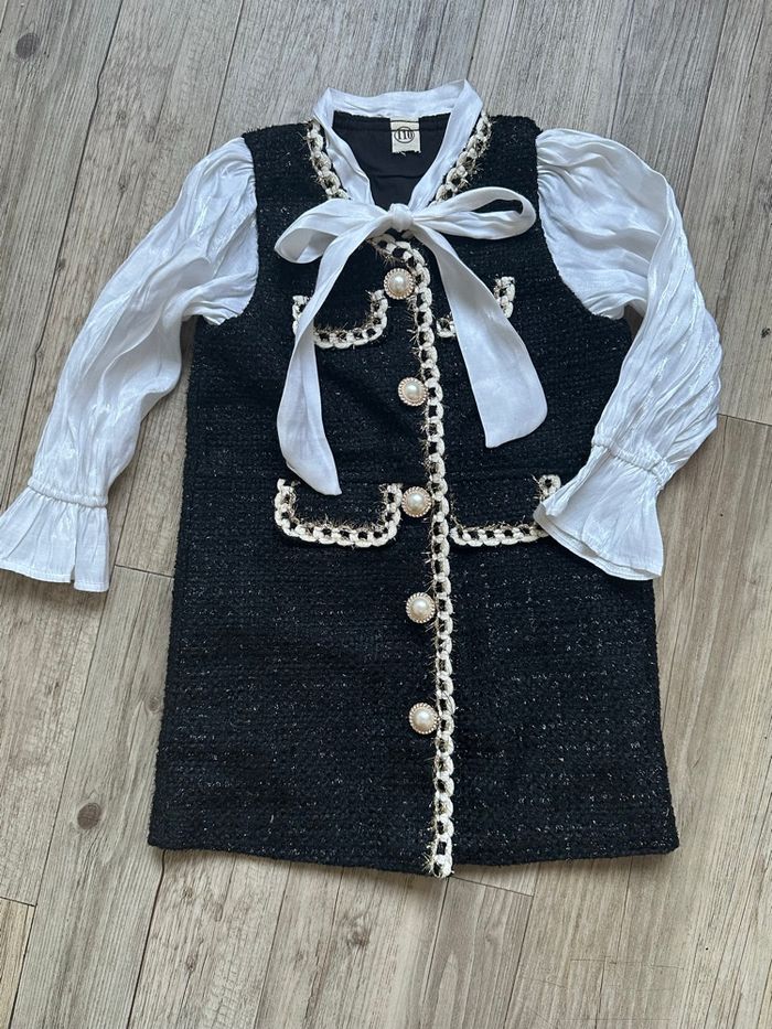 Robe chic fille avec chemise intégré taille 4 ans - photo numéro 2