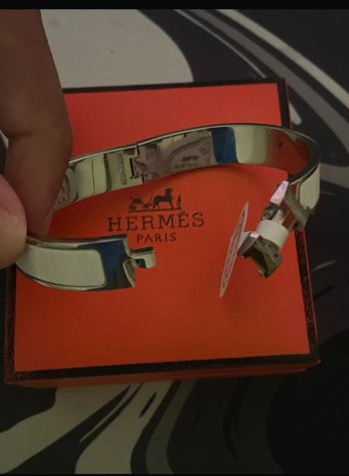 Bracelet hermès Blanc 19cm - photo numéro 7