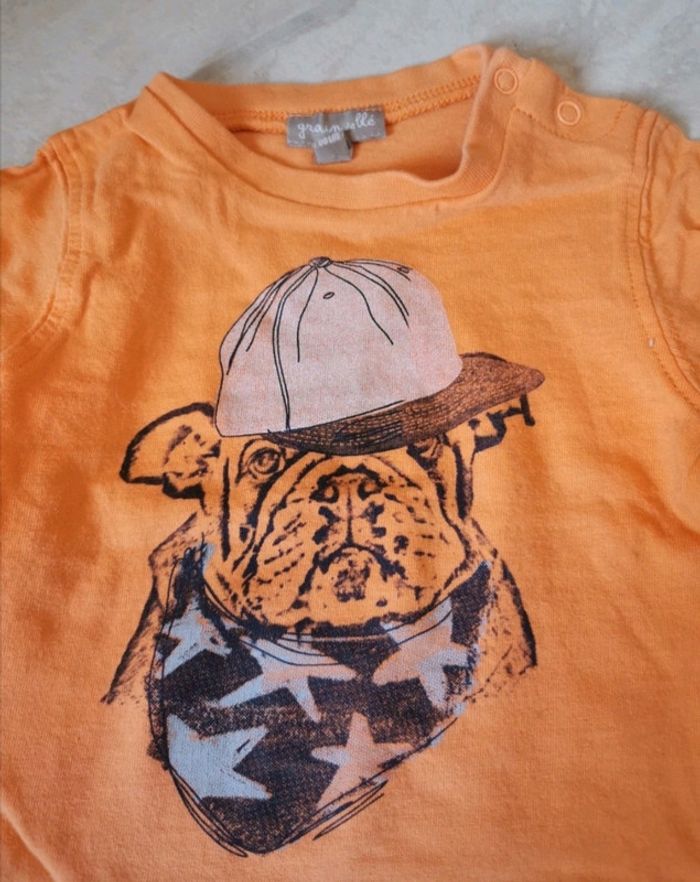 T-shirt à manches longues bébé garçon 6 mois neuf - photo numéro 2