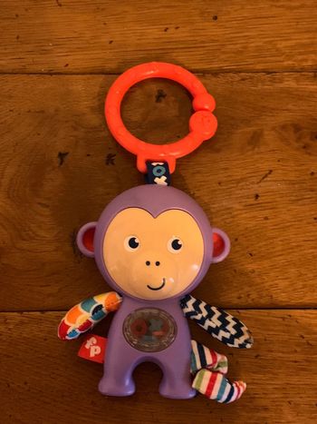 Hochet singe ludique avec bruissant jouet enfant bébé Fisher Price violet multicolore