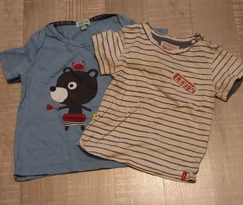 Lot de 2 tee shirt manches courtes 18 mois