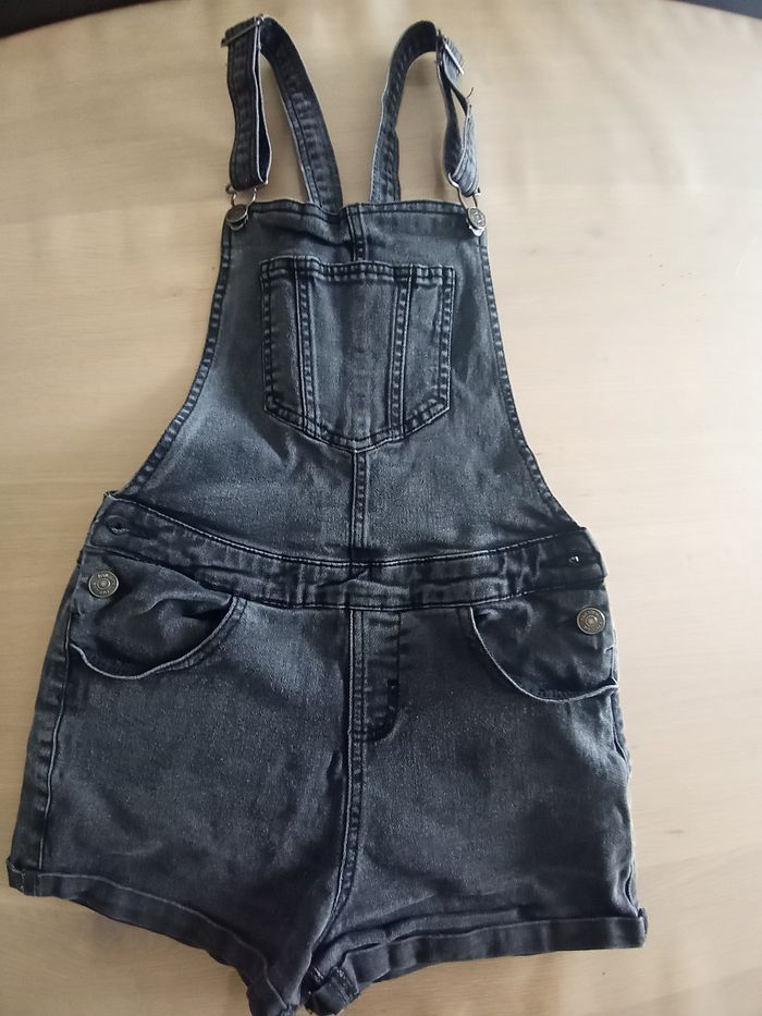 Salopette short jean noir fille 14 ans