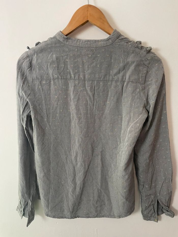 Chemisier femme gris – Taille S – Coupe élégante et sobre - photo numéro 5