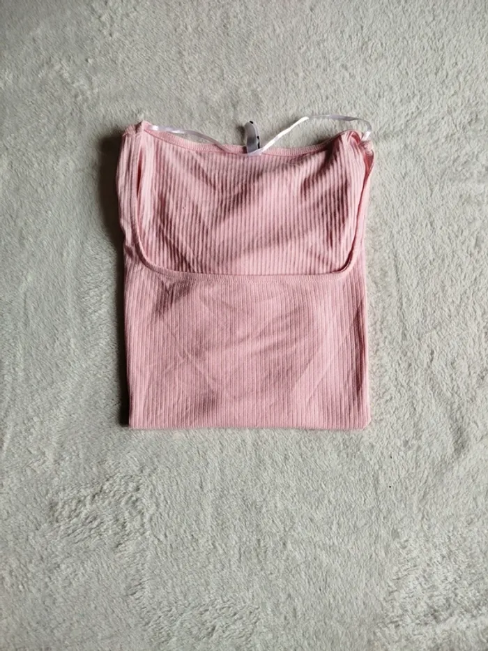 Haut col carré rose Takko taille M - photo numéro 10