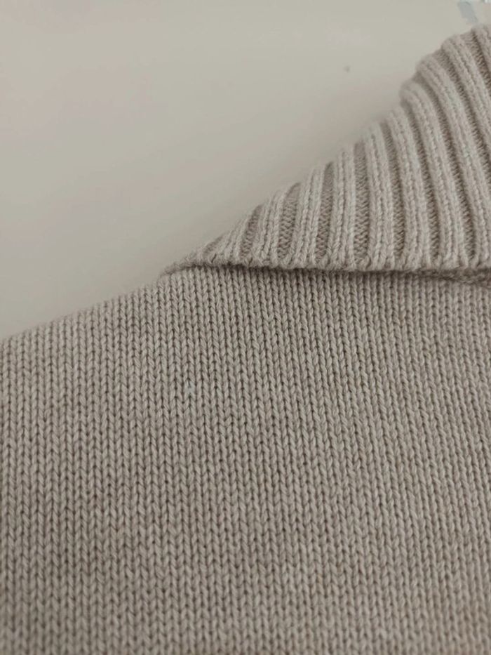 Joli gilet cardigan en maille Selected Homme taille L beige - photo numéro 9