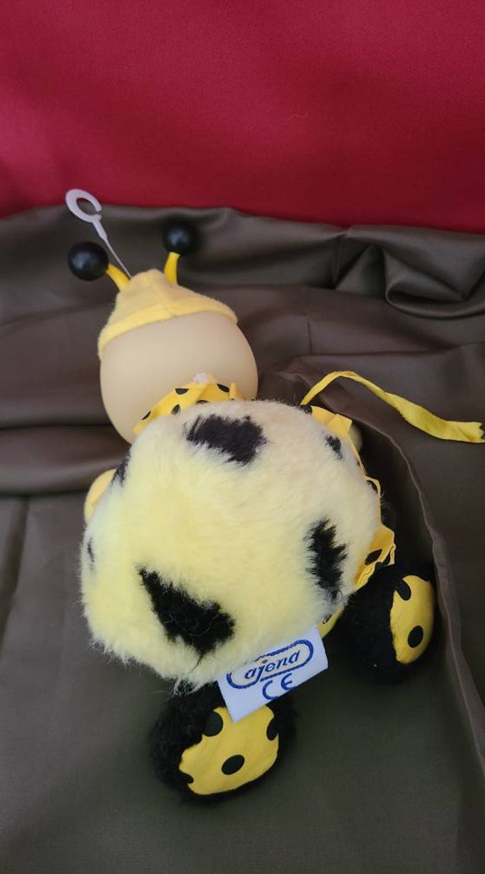 Peluche doudou Luciole Coccinelle Toto Phosphorescente Ajena Vintage - photo numéro 6