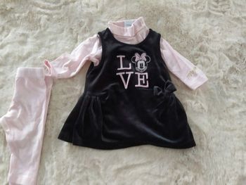 Ensemble robe + tee-shirt Love Minnie 3 mois