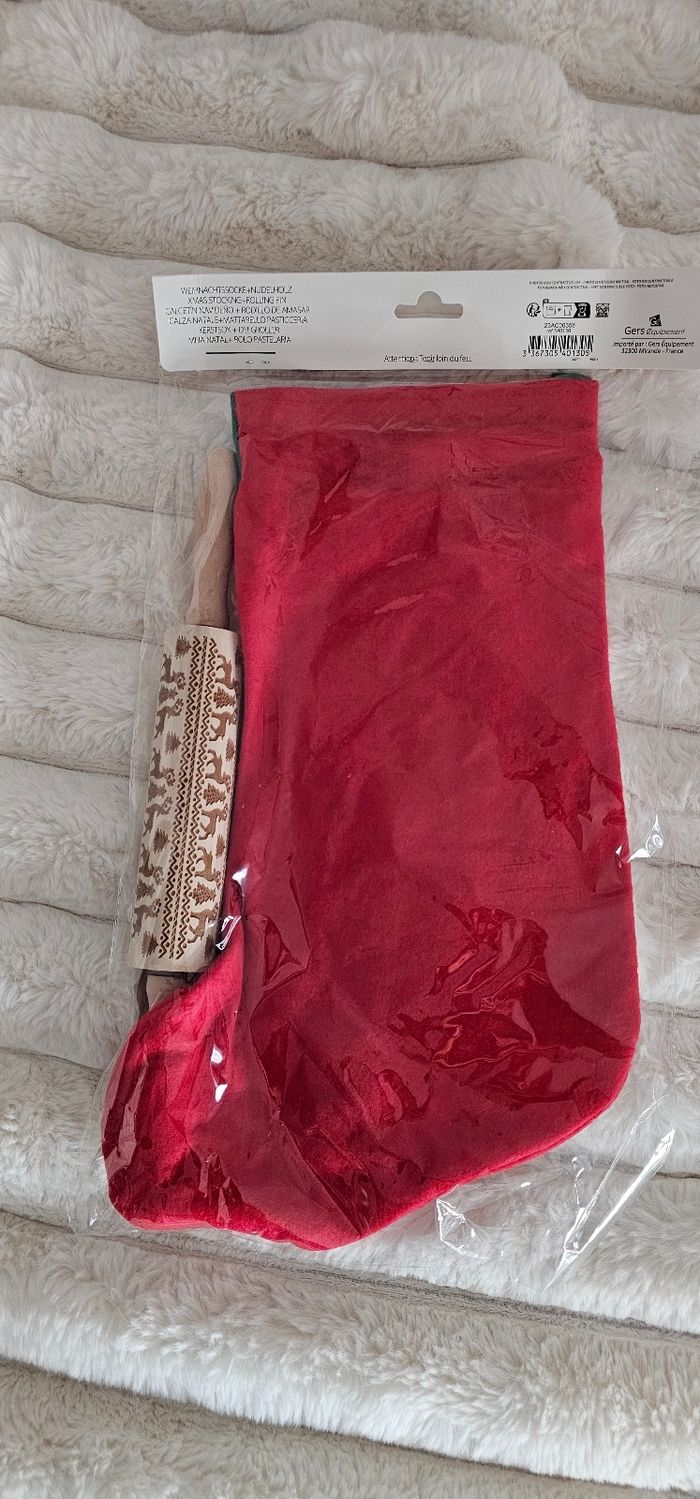 Ensemble chaussette et rouleau à pâtisserie Noël 🎅 - photo numéro 4