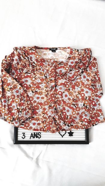 Blouse tunique fleurie couleur d'automne