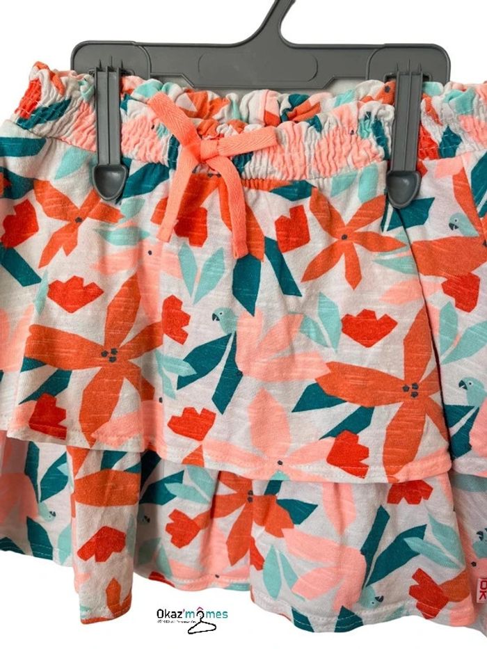 Jupe d’été motif fleurs et oiseaux - Okaïdi 5 ans (110cm) - photo numéro 2