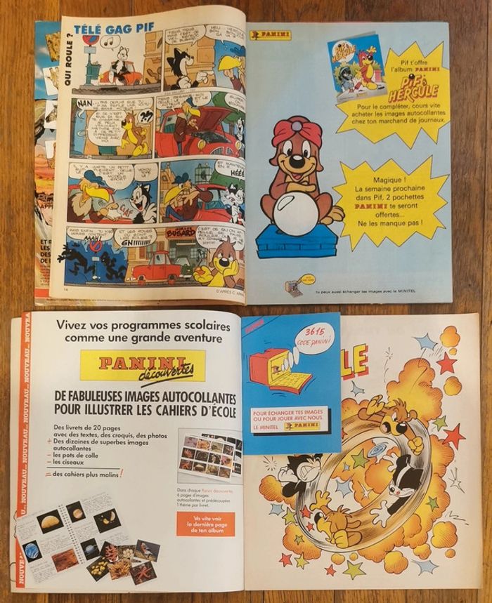 Ancien pif gadget avec album pif et hercule + poster Michael Jackson N°1093 1990 vintage - photo numéro 3