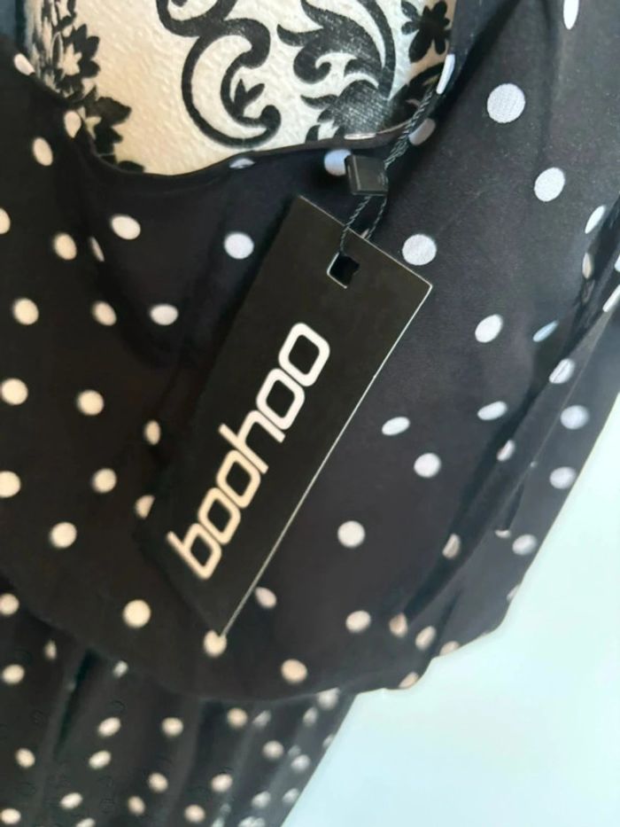Robe longue femme noir à pois blanc 36/38 - photo numéro 6
