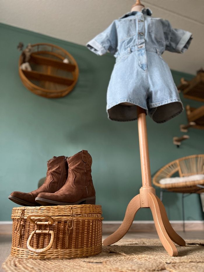 💙 Combishort ZARA en Jean Clair – Taille S - photo numéro 7