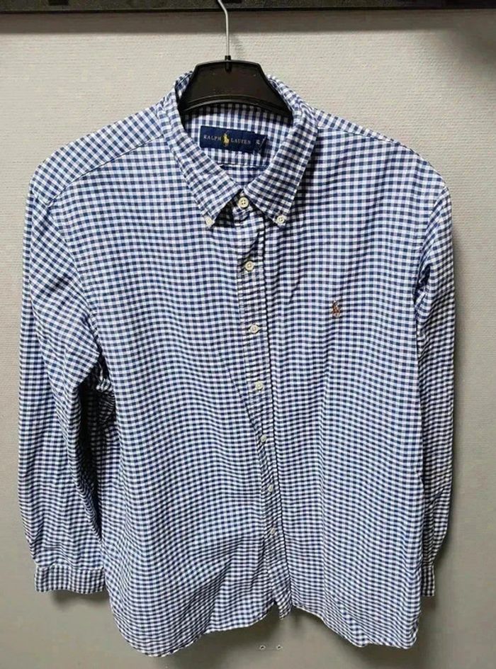 Chemise Ralph Lauren à carreaux bleus et blancs – Taille XL (convient aux gabarits larges) - photo numéro 5