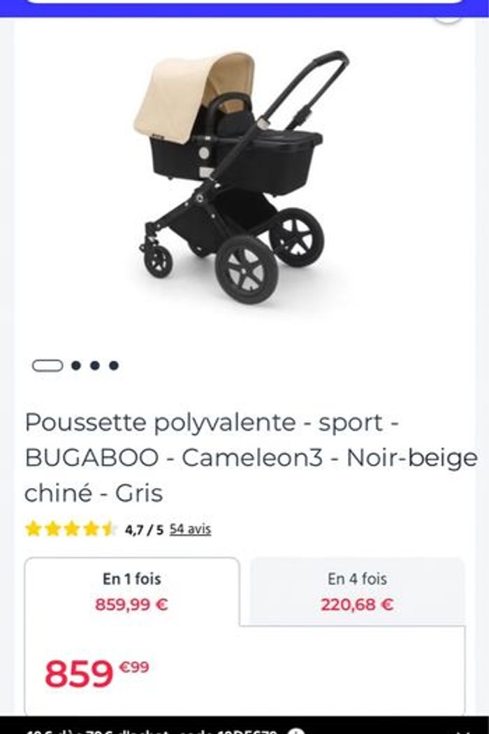 Poussette et nacelle Bugaboo - photo numéro 4