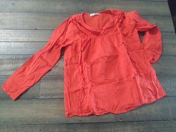 Chemise blouse rouge 6 ans