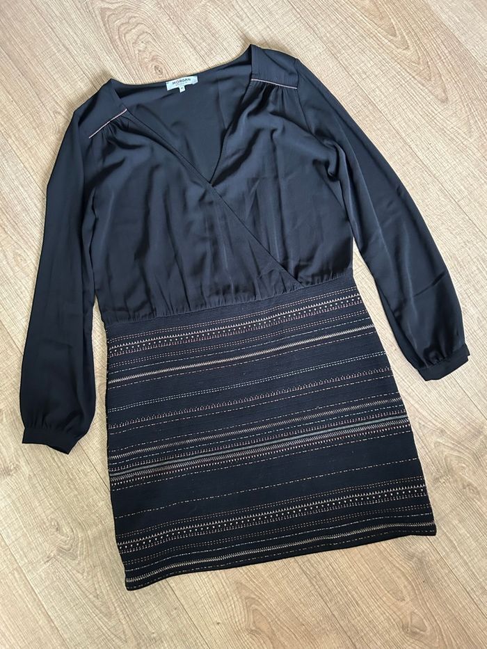 Robe noire et dorée à manches longues Morgan taille 42 jamais portée - photo numéro 7