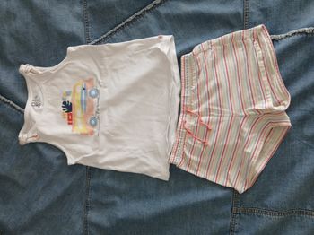 Ensemble d'été débardeur et short fille