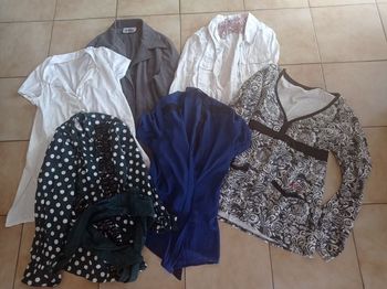 Lot de 6 tuniques/chemises T.38/40 (Esprit, Etam)