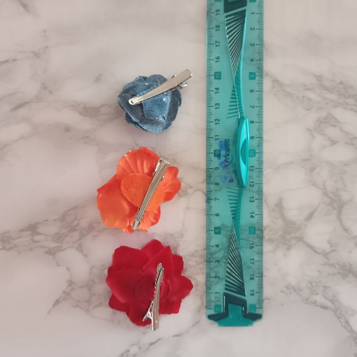 Barrettes cheveux fleurs - photo numéro 4