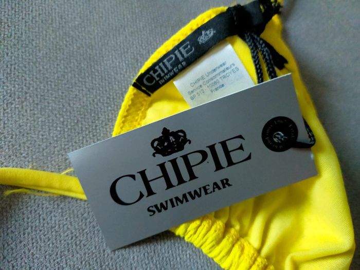 Haut de bikini jaune fluo – Chipie – Taille XS - photo numéro 6