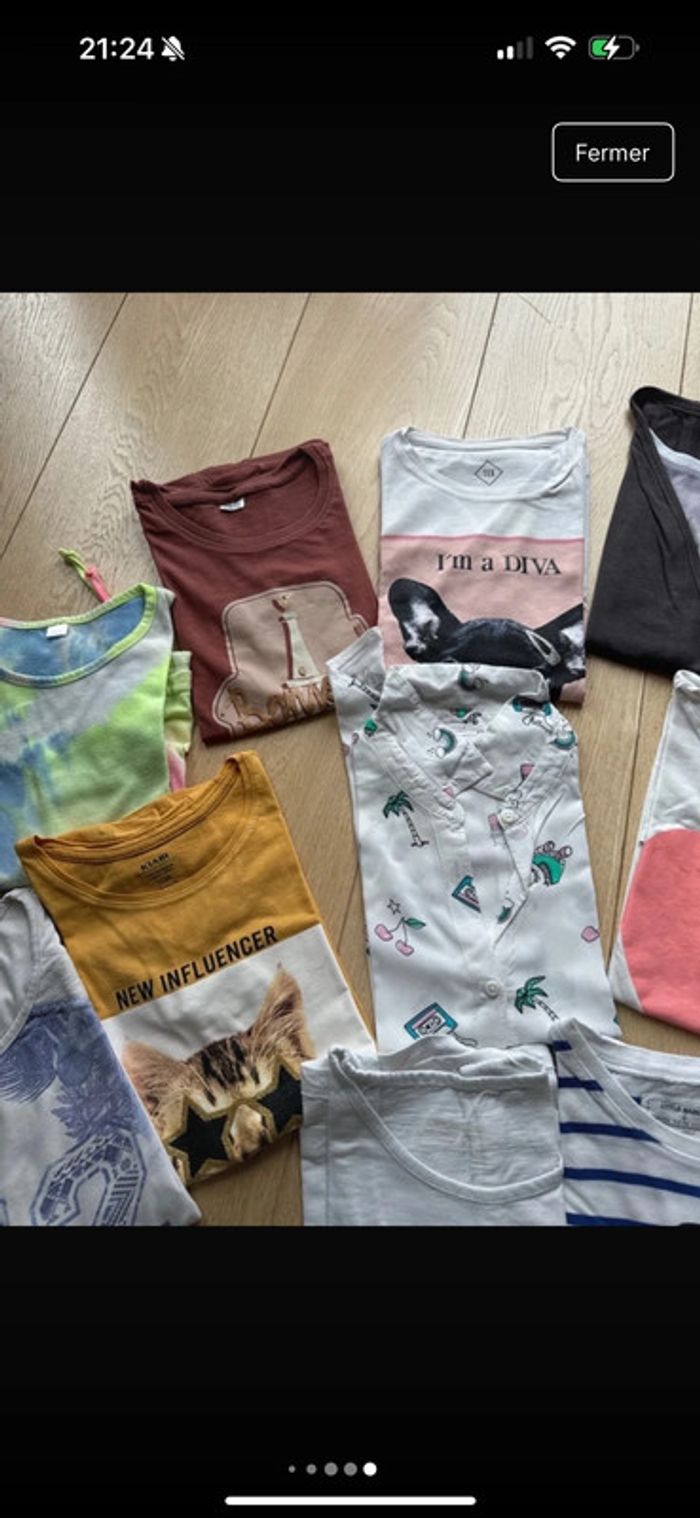 Lot de t-shirt fille courte manche - photo numéro 8