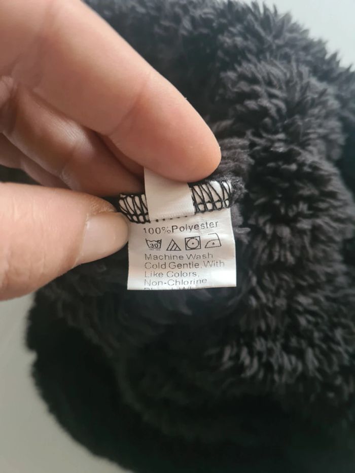 Short de pyjama noir en pilou pilou tout doux taille S, élastique de 32 à 46cm - photo numéro 7