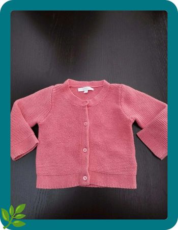 Gilet coton rose Jacadi 6 mois