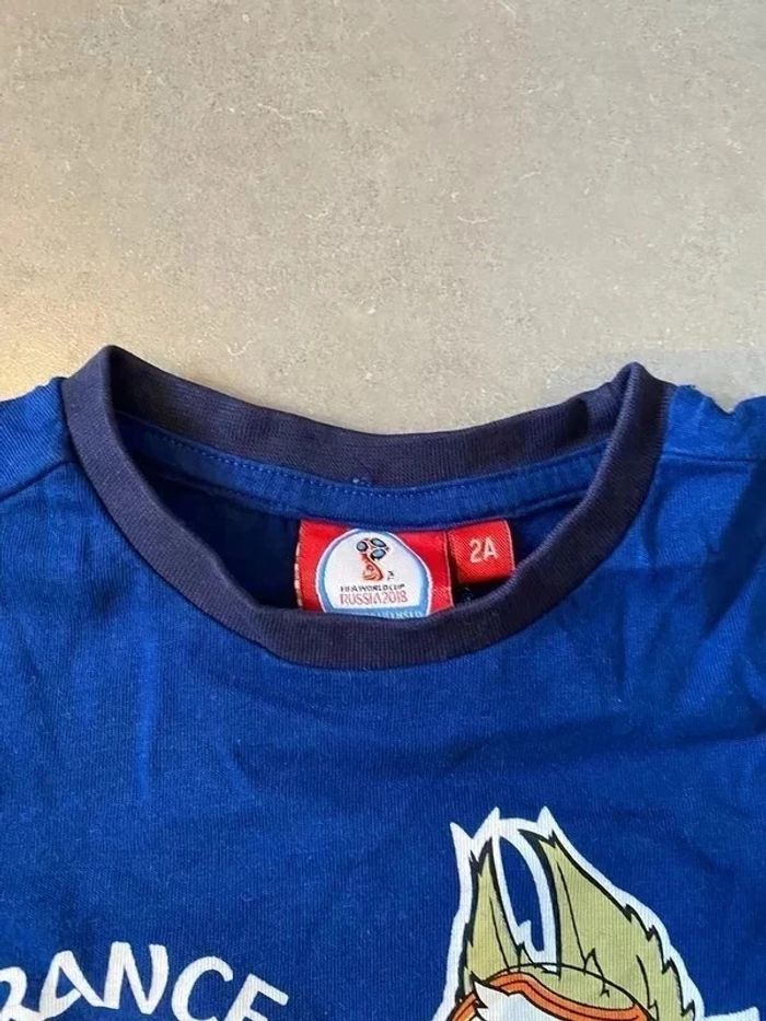 T-shirt Equipe de France - "Coupe du Monde de Foot 2018" - Manches Courtes - Bleu - 2 ans - photo numéro 2