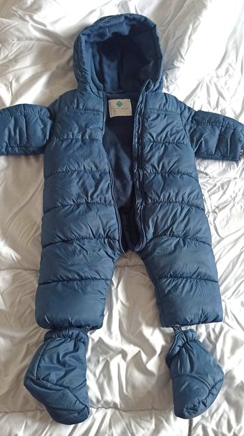 Combipilote bébé garçon bleu 3-6 mois