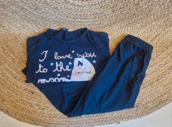 Jolie pyjama bleu marine fille 6 ans