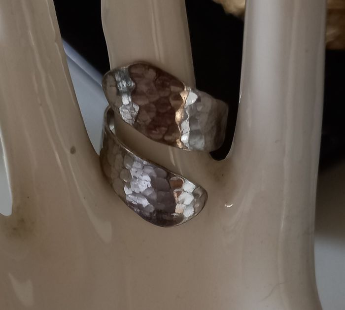 Bague croisée martelée - photo numéro 2