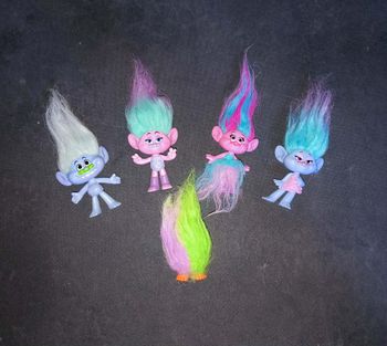 Lot de 5 Jouets Figurines Les Trolls - Habro