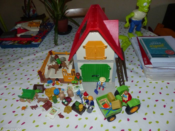 lot playmobils la grande ferme + persos  et accessoires - photo numéro 8