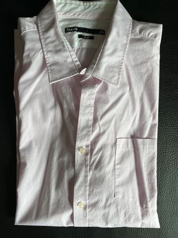 Chemise homme manches courtes Jules XXL rose et blanc
