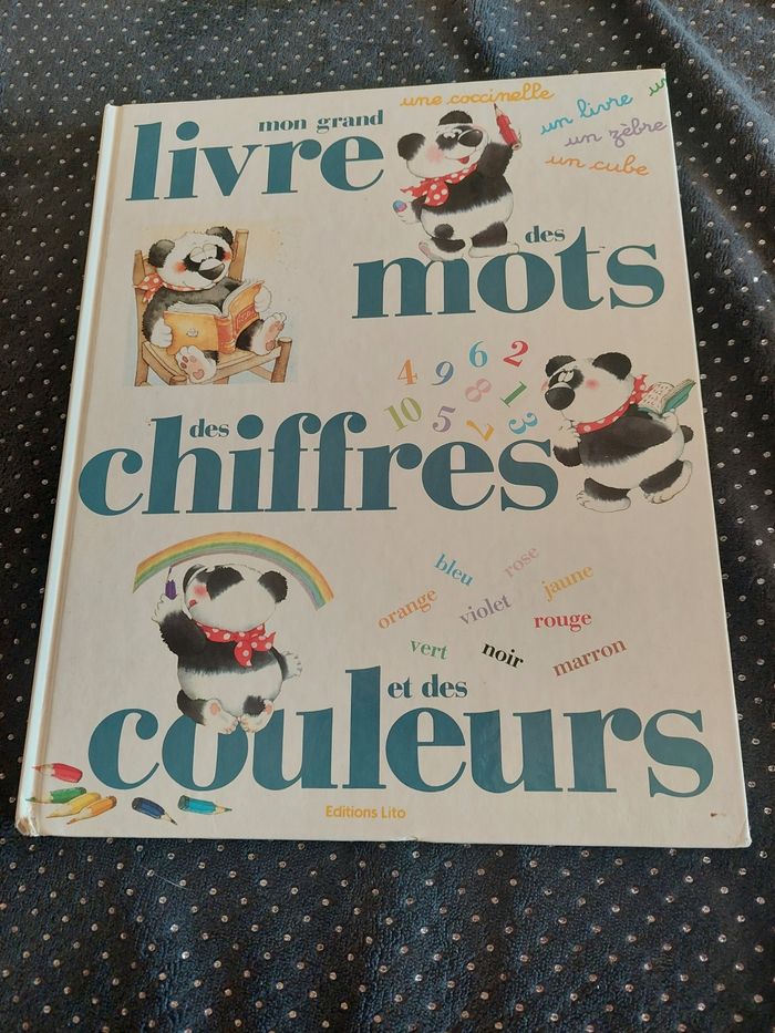 Livre mon grand livre des mots,  des chiffres et des couleurs