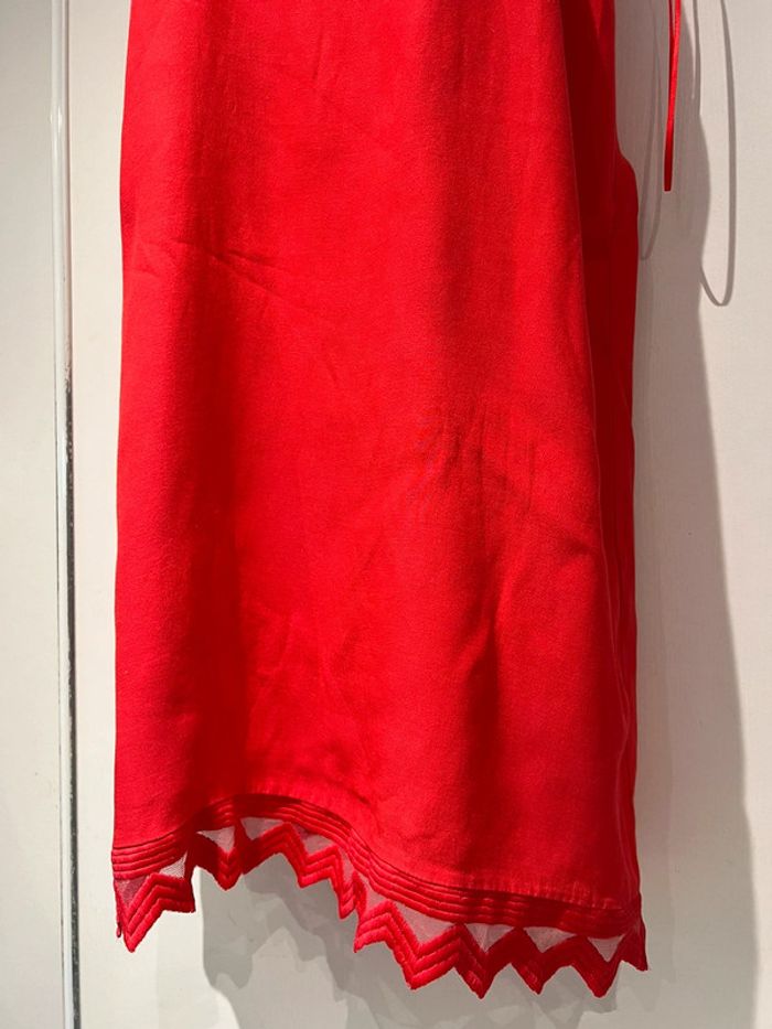 Robe Gala Rouge, dentelle, voile, Copcopine, taille 36 - photo numéro 12