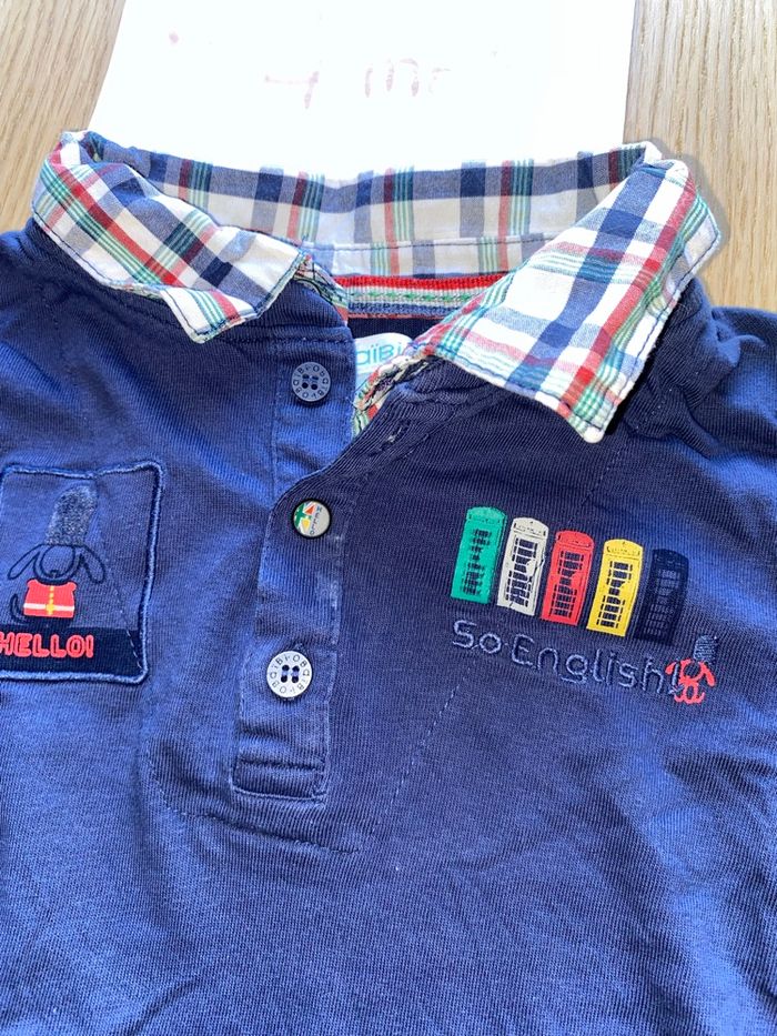 Polo bleu « So English » – Obaïbi – 24 mois - photo numéro 3